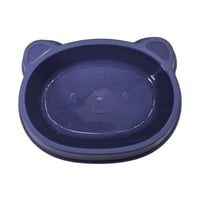 صحن أكل بلاستيكي على شكل وجه قط - ألوان متنوعة