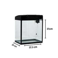 حوض سمك مع فلتر وإضاءة 18 لتر - الوان متعددة