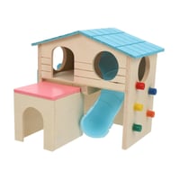 بيت أنيق ولعبة مسلية صغيرة للهامستر - الوان متعددة