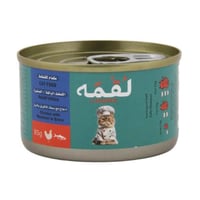 لقمه طعام رطب دجاج مع سمك الماكريل في المرق للقطط...