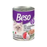 بيسو طعام رطب بالدجاج والتونة للقطط البالغة 400ج