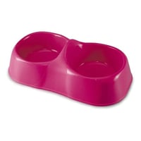 صحن بلاستيك مزدوج للقطط, حجم وسط