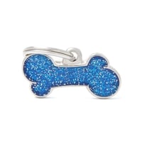 ماي فاميلي قلادة لامعة شكل عظمة ازرق