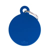 ماي فاميلي قلادة دائرية ألومنيوم ازرق