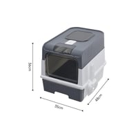 لتر بوكس قطط مغلق صندوق رمل مع فلتر هواء للقطط متع...