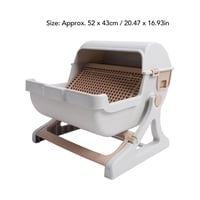 لتر بوكس كبير للقطط نصف أوتوماتيكي بنظام التنظيف ا...