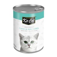 كت كات طعام رطب للقطط معلبات التونة وسمك الماكريل...
