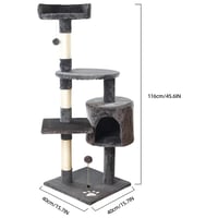 خداشة كبيرة للقطط بكوخ وثلاث جلسات
