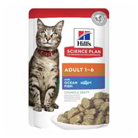 هيلز اظرف طعام رطب للقطط البالغة بطعم سمك المحيط 8...