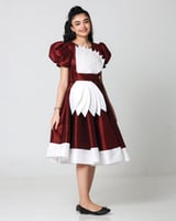 فستان السن المحير تفته شانتون بنمط متداخل مع شكل ا...