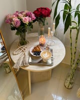 طاولة رخام دائرة قطر 57 سم