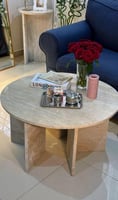 طاولة رخام ترفنتينو دائرية قطر 77 سم