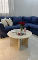 طاولة رخام ترفنتينو دائرية قطر 77 سم