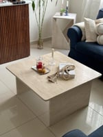 طاولة رخام ترفنتين 80*80