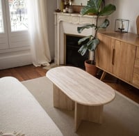 طاولة رخام ترفنتينو بيضوي