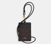 Id Lanyard In Signaure Canvas- Im/Walnut/Black