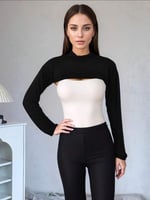 ياقه آندر سكراب نصف قميص ديكي ذو رقبه عاليه طويل ا...