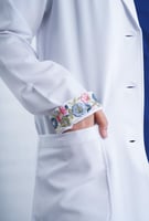 لابكوت فيروز نسائي مع أكمام بتصميم فريد