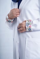 لابكوت فيروز نسائي مع أكمام بتصميم فريد