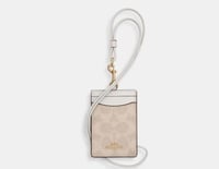 Id Lanyard In Signaure Canvas- Im/Sand/Chalk