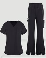 طقم سكراب لون اسود - Black