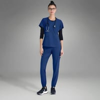 بلوزة سكراب من قريز اناتومي ايفولف رايثيم لون رماد...