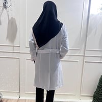 لابكوت بهاء نسائي مع أكمام بتصميم فريد مع حجاب بنف...