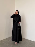 عباية Dark مكس مخمل وشامواه