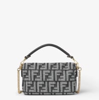 Baguette® Mini Dark blue denim-effect FF jacquard...