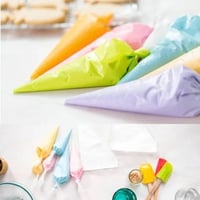 اكياس كريمة بلاستيك للتزيين 100 حبة حجم وسط