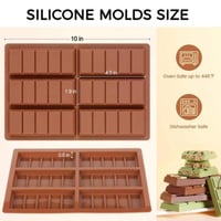 قالب 6 بار شكولاتة سيليكون عميق