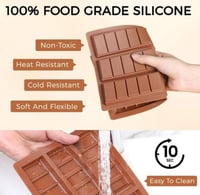 قالب 6 بار شكولاتة سيليكون عميق