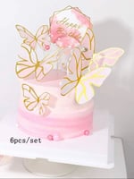 كيك توبر فراشات