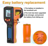 مقياس حرارة رقمي ليزر بالأشعة تحت الحمراء عالي الد...