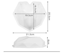 قالب القلب الألماسي المضلع