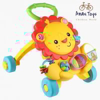 مشاية على شكل أسد مزودة ببيانو موسيقي