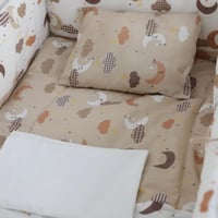 مفرش سرير بالحواجز ٤ قطع