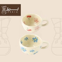 كوب سيراميك بنقش الزهور والكرز - 250 مل