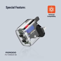 شاحن شفاف مزدوج المخرج من بورودو بقوة 2.4 أمبير في...