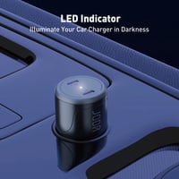 شاحن سيارة JODA بقوة 140 واط بمنفذين تايب سي - اسو...