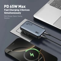 شاحن جداري JODA VoltPad بقوة 65 واط بمنفذين تايب س...