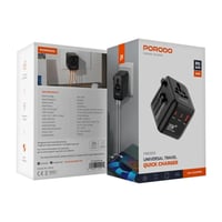 شاحن سفر عالمي من بورودو، قدرة 20 واط بتقنية بي دي...