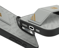 كفر مورفيكس مع حامل لموبايل ايفون 16 برو لون رمادي...