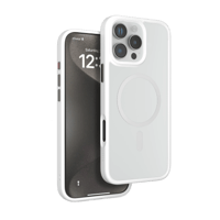 جراب جهاز ايفون 16 برو ماج سيف لون ابيض من ليفلو