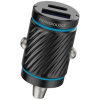 شاحن سيارة بورولوجي بيكو ذو منفذين - أسود