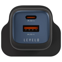 محول Levelo Vero GaN مزدوج المنافذ 35 واط - أسود /...