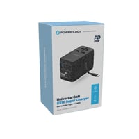 محول سفر عالمي مع كيبل تايب سي مدمج -بقوة 85W