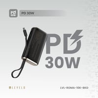 شاحن متنقل بسعة 10000 مللي أمبير مع كابل مدمج وشاح...