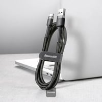 بيسوس - سلك USB تو تايب سي قماش بطول 3 متر - اسود