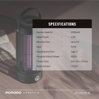 بورودو لايفستايل جهاز صاعق للبعوض محمول مع مصباح L...